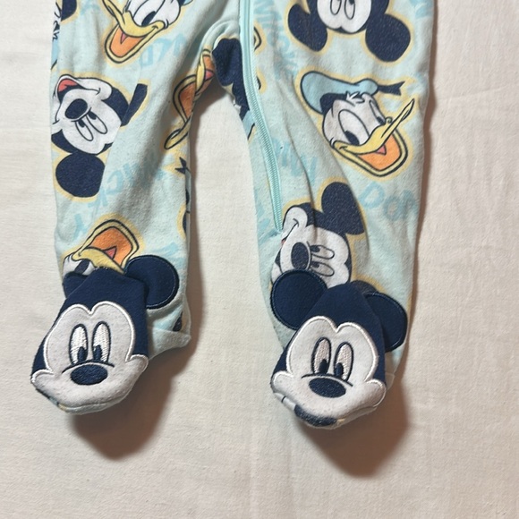 Disney Baby - Light Blue Mickey and Donald Footie Sleeper - Picture 4 of 5